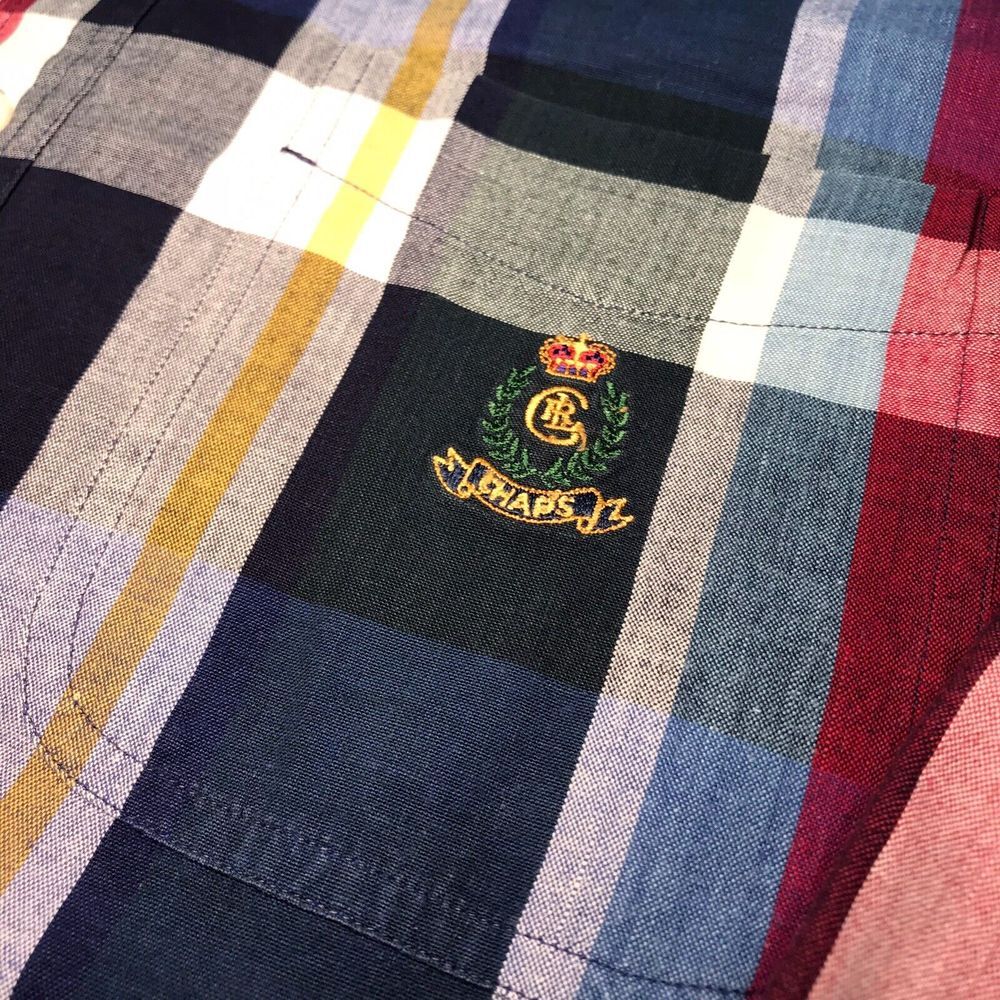 Vintage Ralph Lauren Button Down Mens XXL Rare CRL Crown Crest long sleeve plaid - Picture 2 of 6
